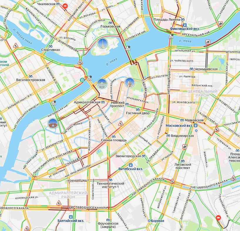 🚘 Сильные пробки в центре Петербурга

Заторы наблюдаются у Троицкого и Дворцового мостов

Питер Liv