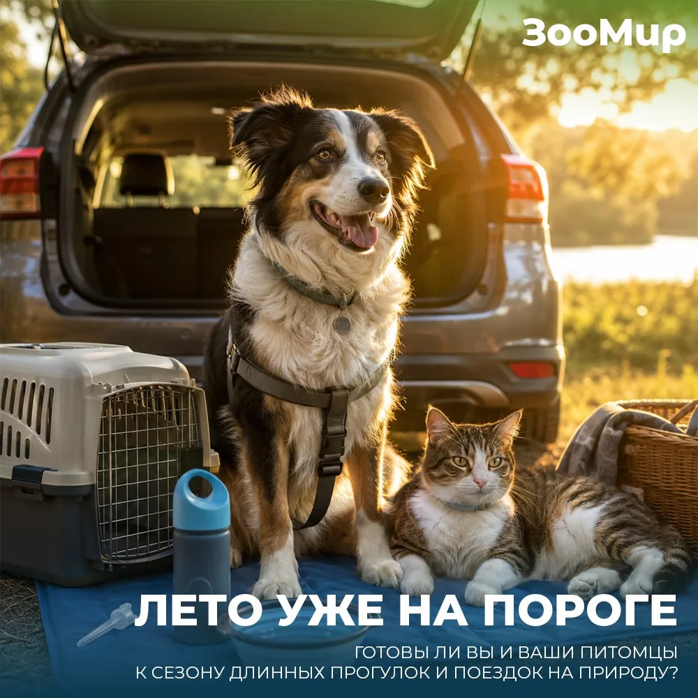 ☀️ Лето уже на пороге! Готовы ли вы и ваши питомцы к сезону длинных прогулок и поездок ...