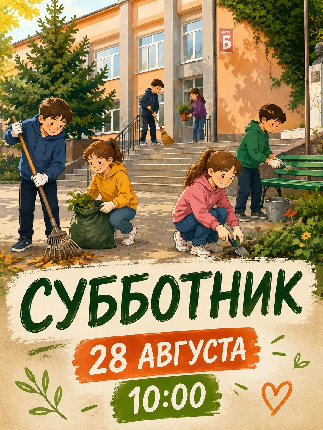 🧹Субботник в лицее!