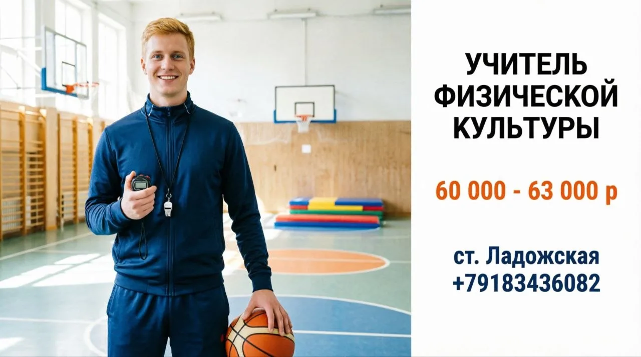 УЧИТЕЛЬ ФИЗИЧЕСКОЙ КУЛЬТУРЫ | 60 000 - 63 000 р