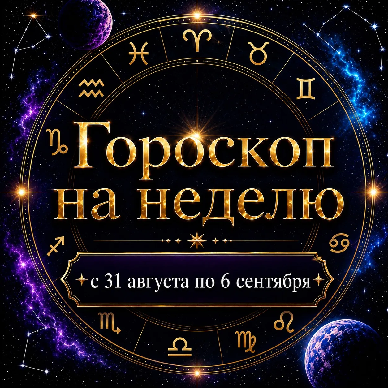 🔮 Гороскоп на неделю с 31 августа по 6 сентября