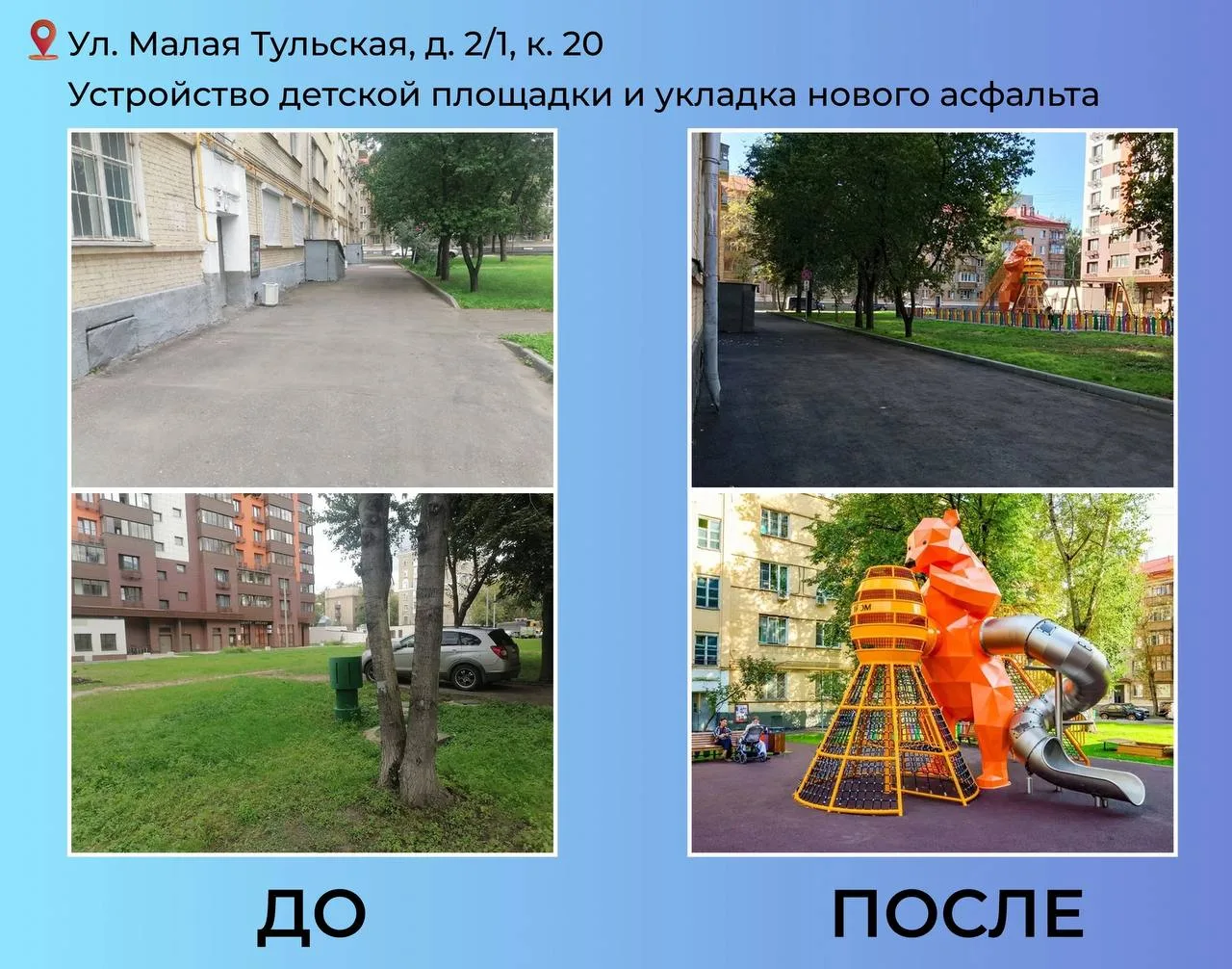 🏡 Как изменились дворы Даниловского района