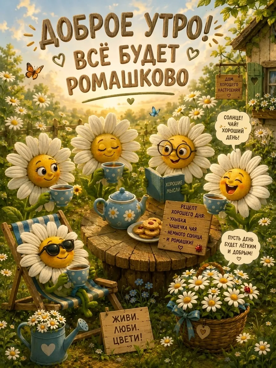 Доброе утро! 

Пусть понедельник будет легким и добрым! 

Живи, цвети, люби!