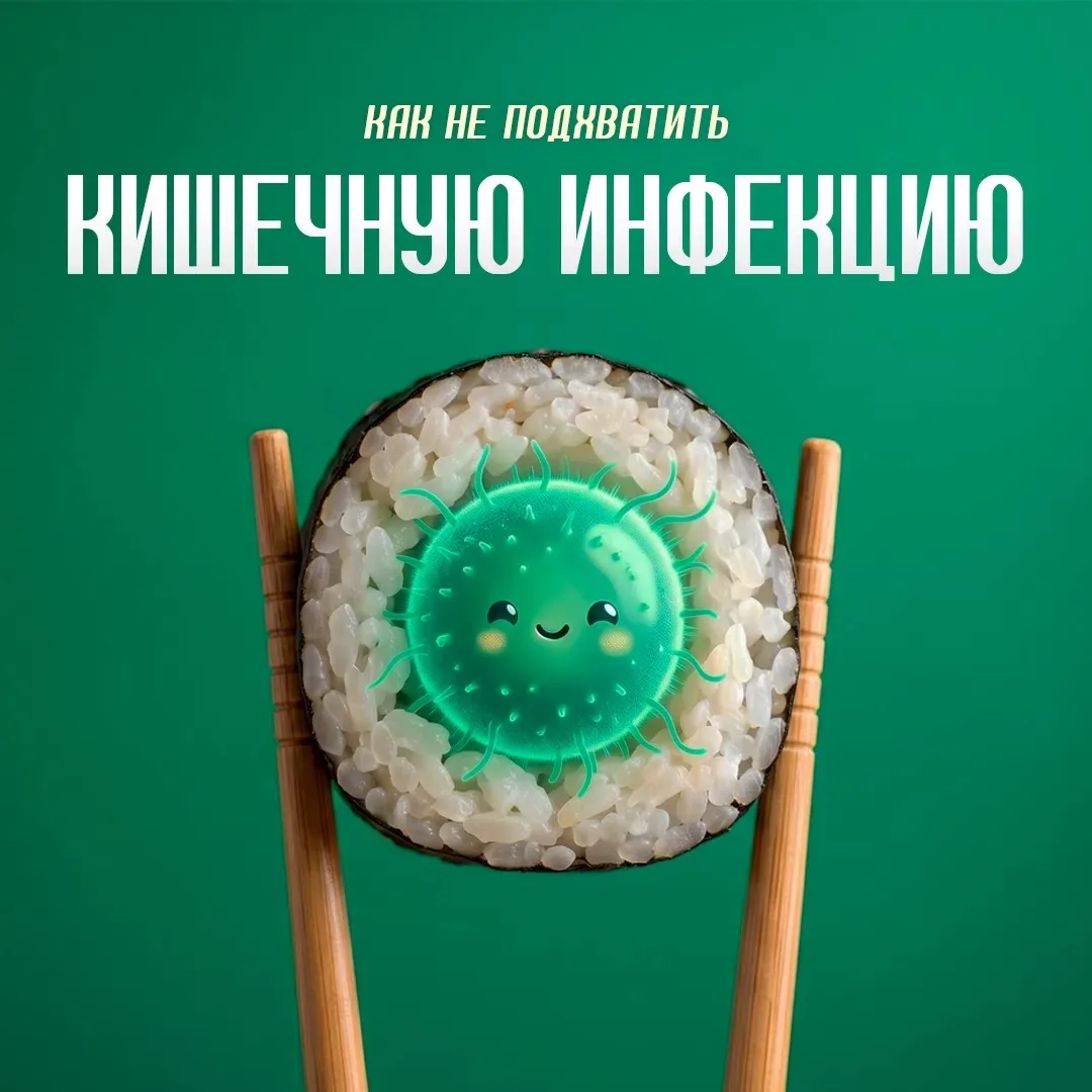 Инфекциям в кишечнике не место! 🦠

Летом возрастает риск пищевого отравления. Съесть непрожаренный 