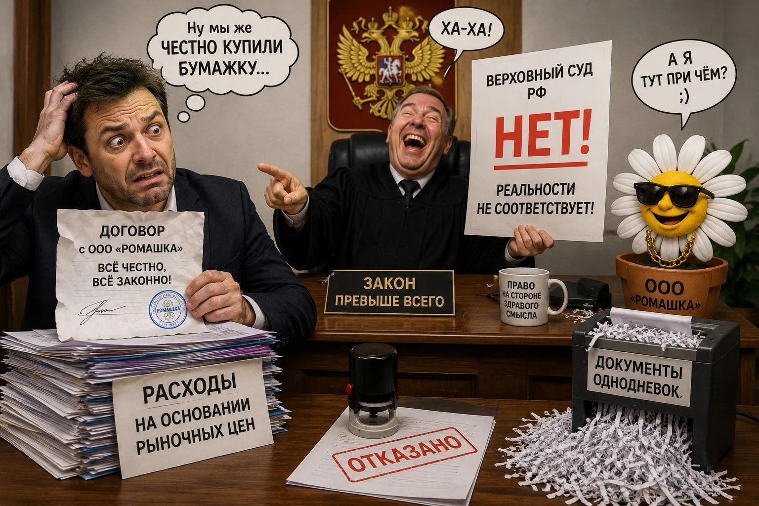 🚨 ВС РФ ЗАКРЫЛ ЛАЗЕЙКУ: ФИКТИВНЫЕ ДОКУМЕНТЫ ОТ ОДНОДНЕВОК = 100% ПОТЕРЯ РАСХОДОВ