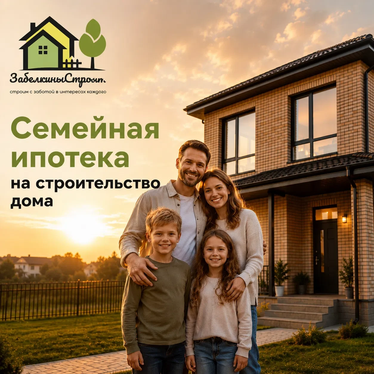 🏡 Семейная ипотека на строительство дома — мы поможем!