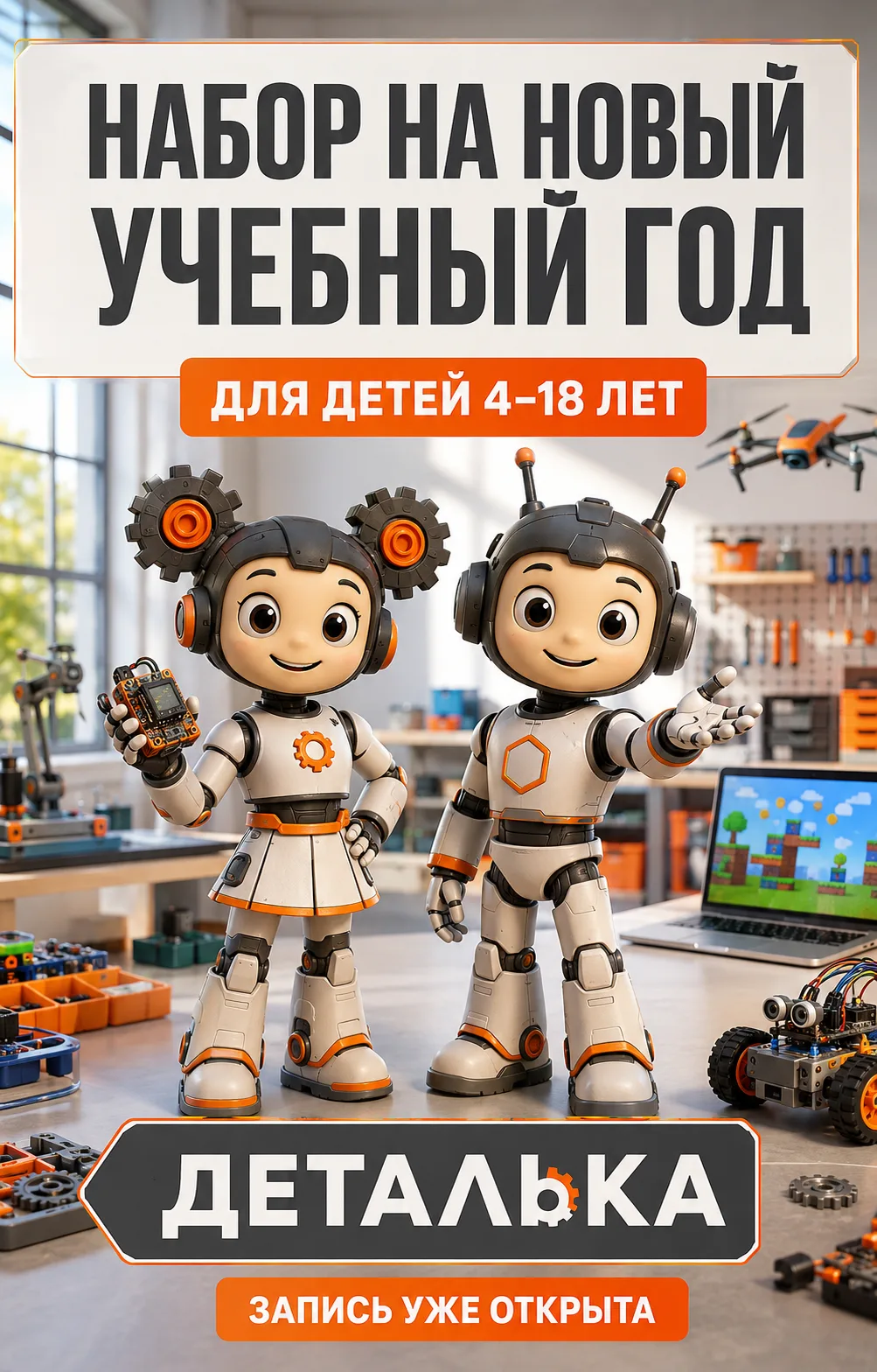 🔧 ОТКРЫТ НАБОР НА НОВЫЙ УЧЕБНЫЙ ГОД В «ДЕТАЛЬКЕ»!