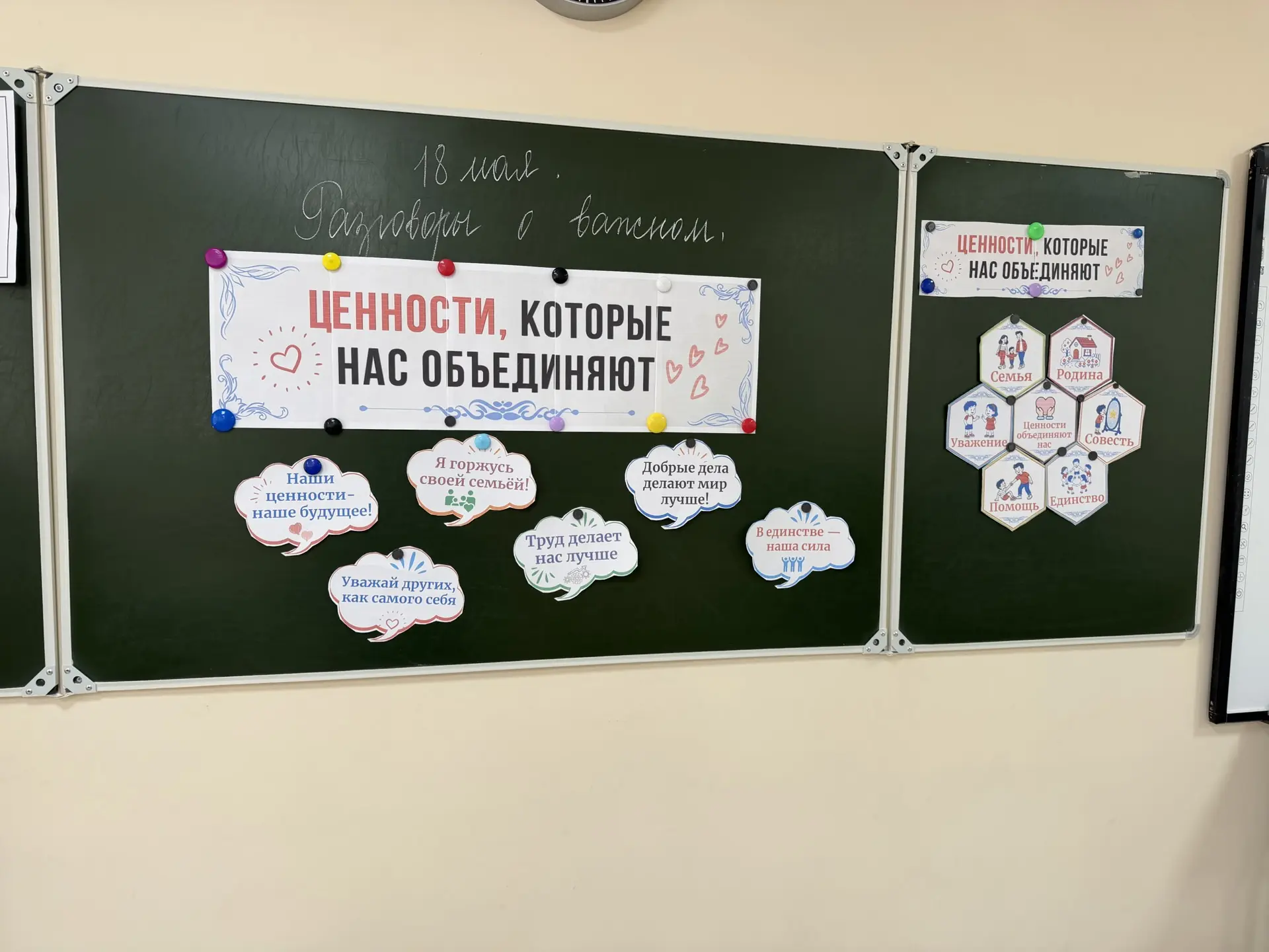 🇷🇺Разговоры о важном: ценности, которые нас объединяют   Сегодня, 18 мая, в нашей школе прошло итого
