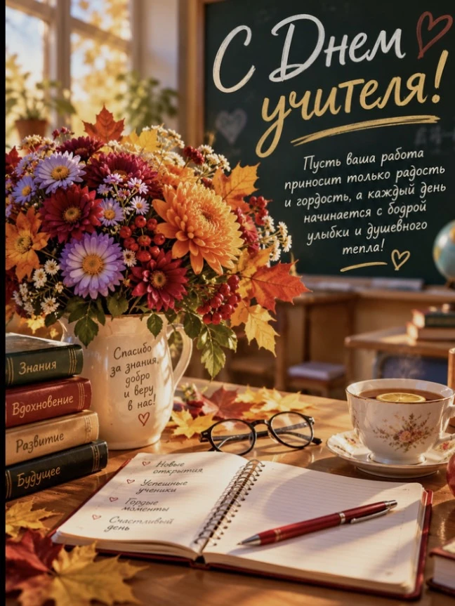 Сегодня День учителя! 🌺🌹🌸