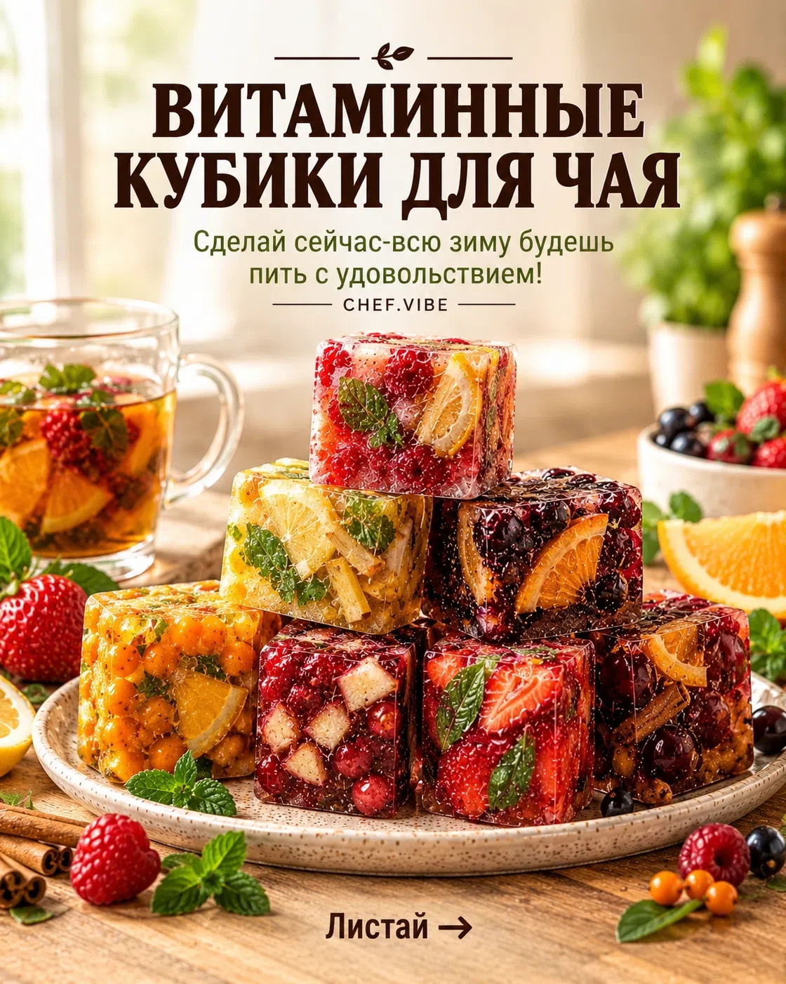 🍋Готовим витаминные кубики на зиму!