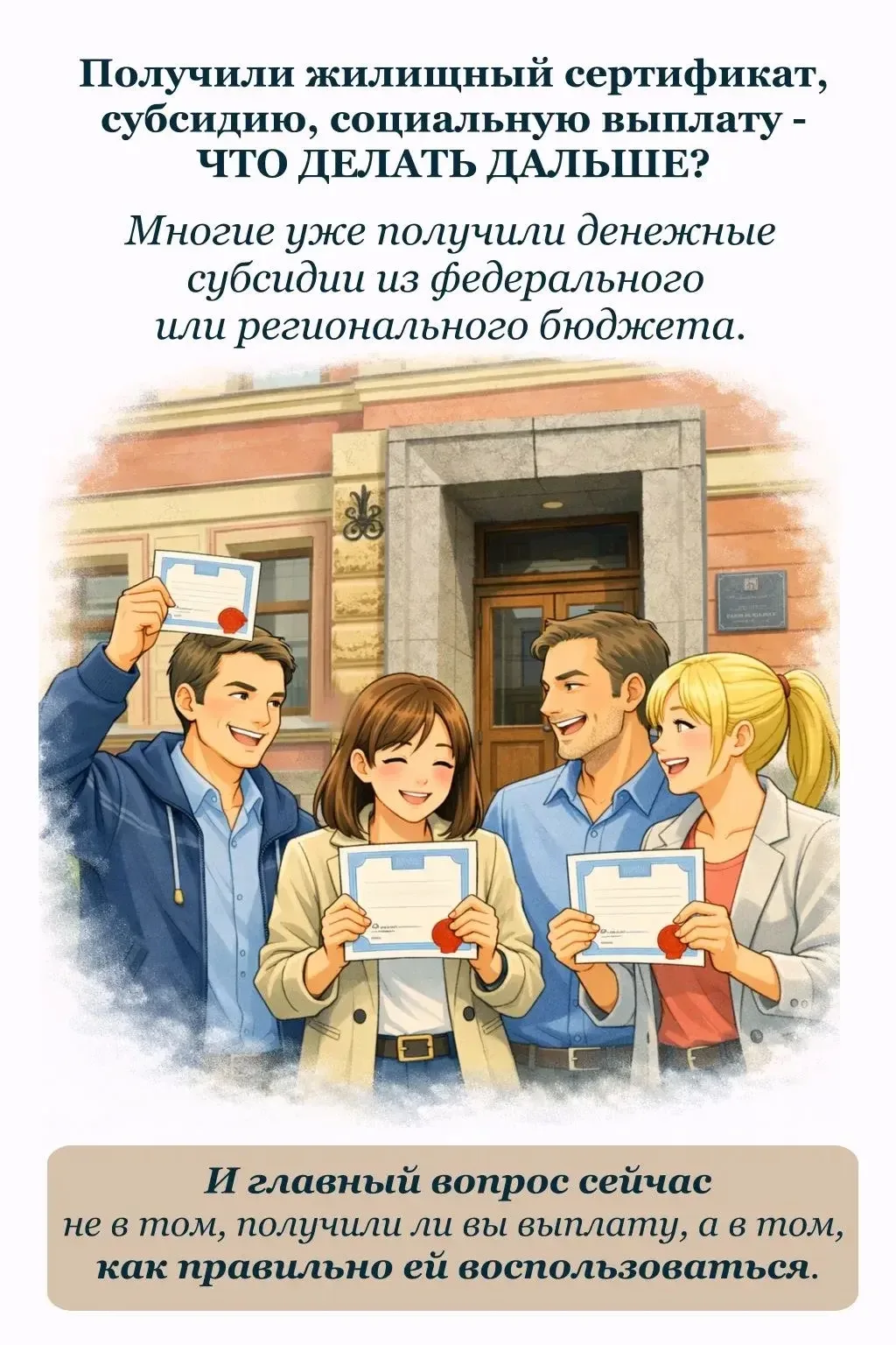 💰 Получили субсидию или жилищный сертификат? Самое сложное только начинается.  Кажется, что деньги у