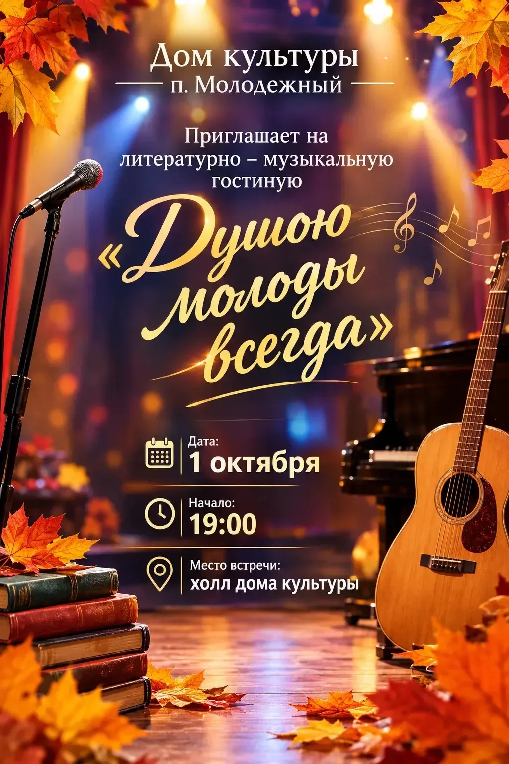 🍂 Литературно-музыкальная гостиная «Душою молоды всегда»