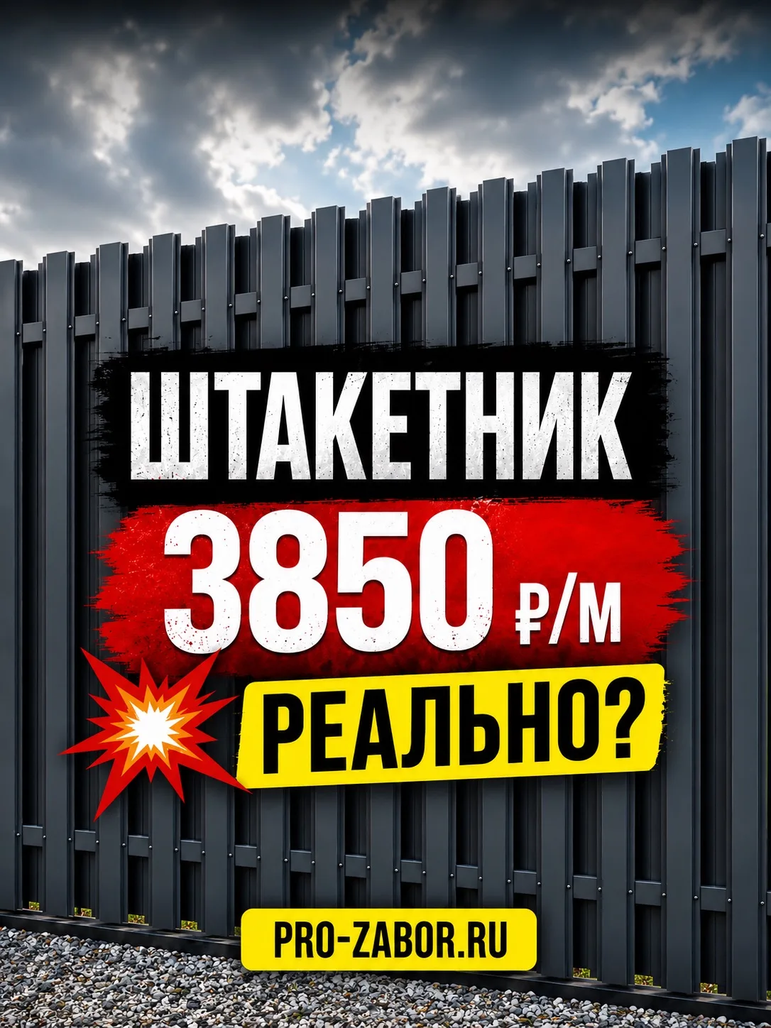 🔥 Сколько стоит забор из штакетника в 2026 году?