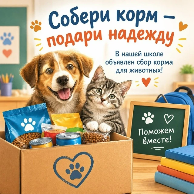 Давайте сделаем доброе дело вместе! 🐾