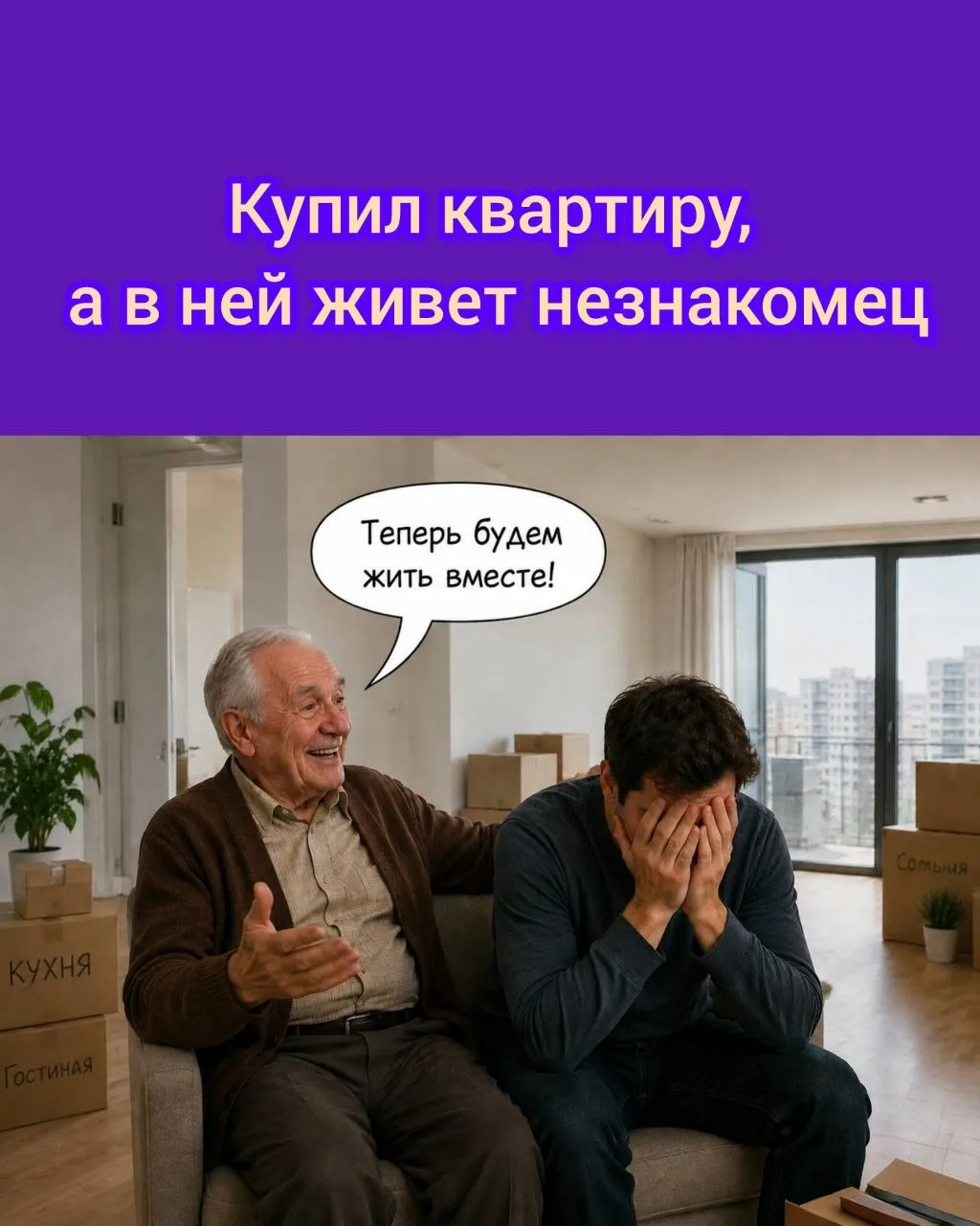 🤯 Купил квартиру, а в ней живет незнакомец. Выселить его нельзя, и вот почему