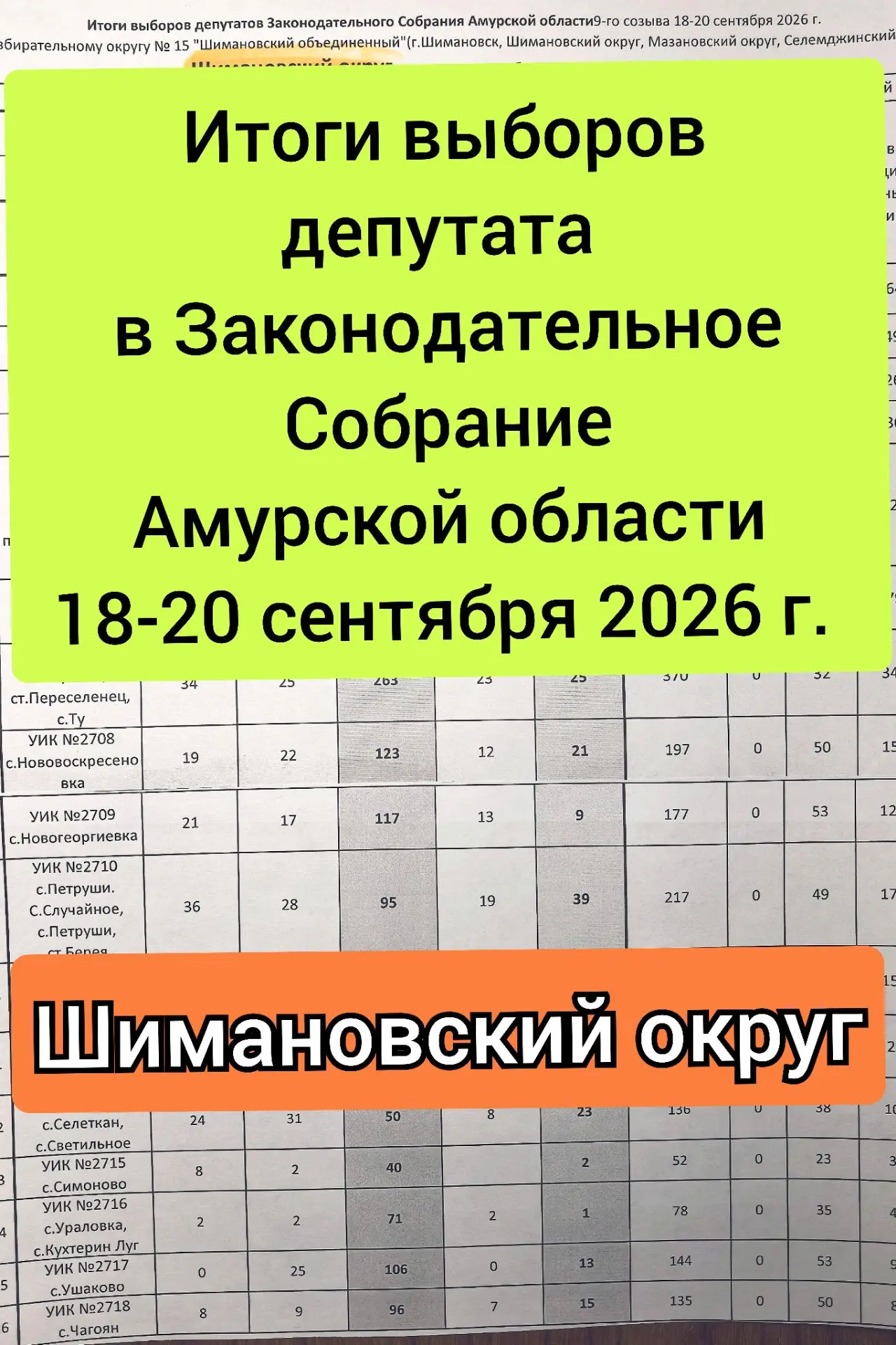 ШИМАНОВСКИЙ округ: итоги выборов - в Мухинском психоневрологическом интернате кандидат ...