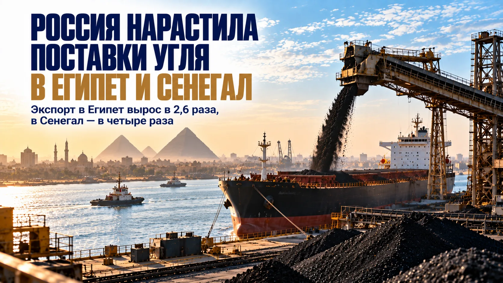 🇷🇺🇪🇬Россия нарастила поставки угля в Египет и Сенегал