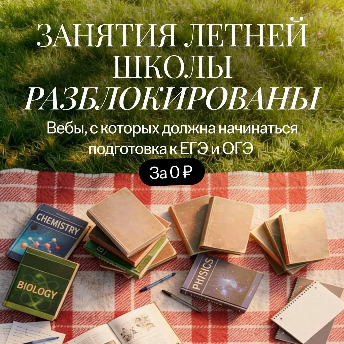 ЛЕТНЯЯ ШКОЛА: вебы ЕГЭ за 0 РУБЛЕЙ