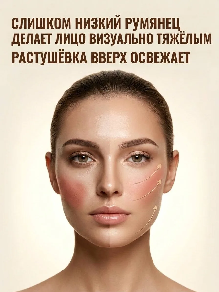 Иногда макияж может визуально добавлять усталость и делать черты лица жёстче из-за слишком плотных т