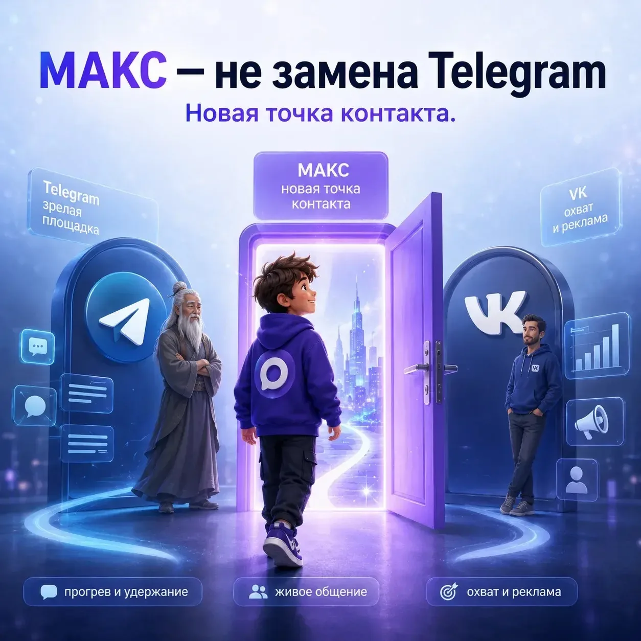 Чем MAX отличается от ВК и Telegram?