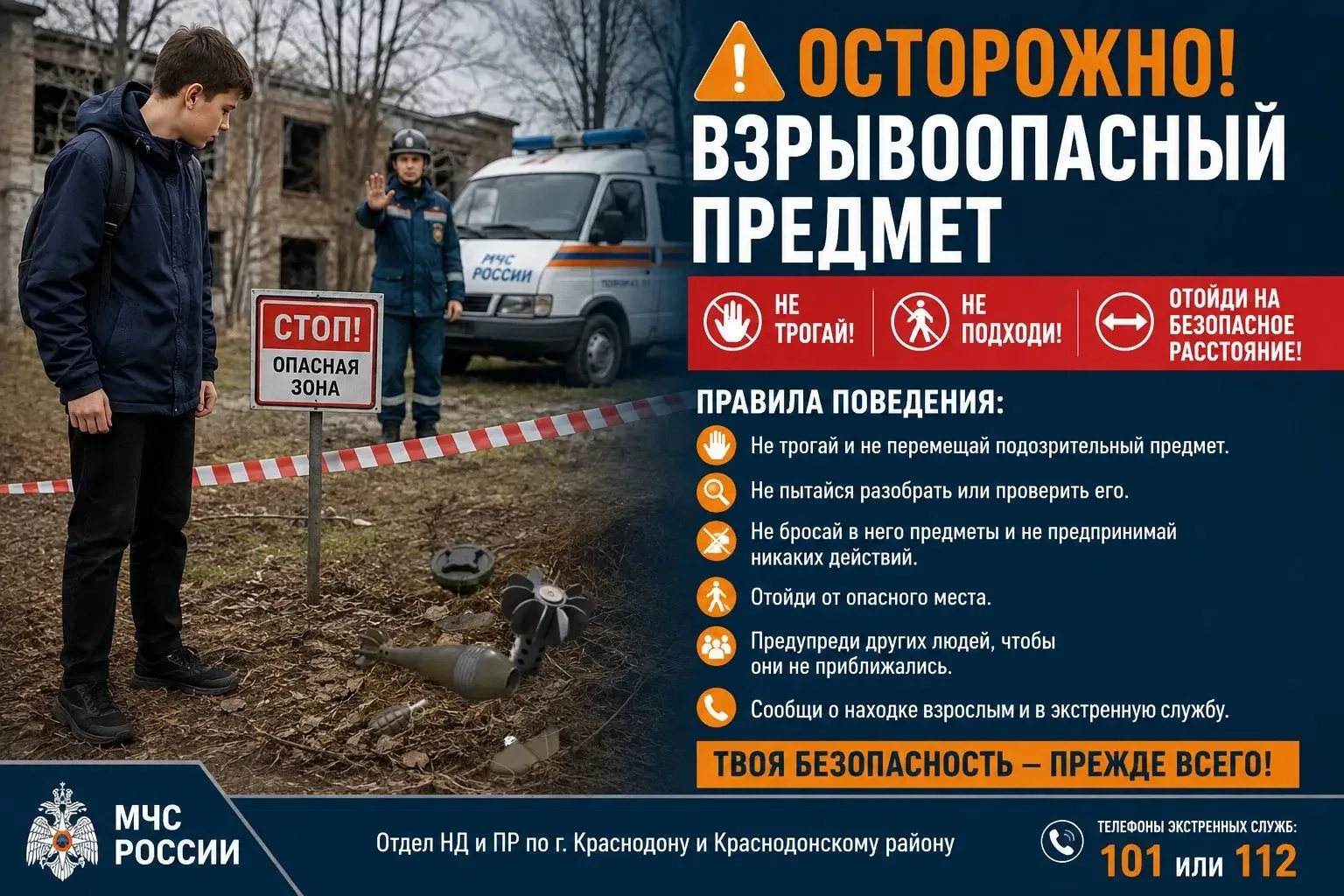 ⚠️ ОСТОРОЖНО: ВЗРЫВООПАСНЫЙ ПРЕДМЕТ! Иногда обычная находка может представлять… — публикация канала «Краснодон Сегодня ЛНР РОССИЯ»