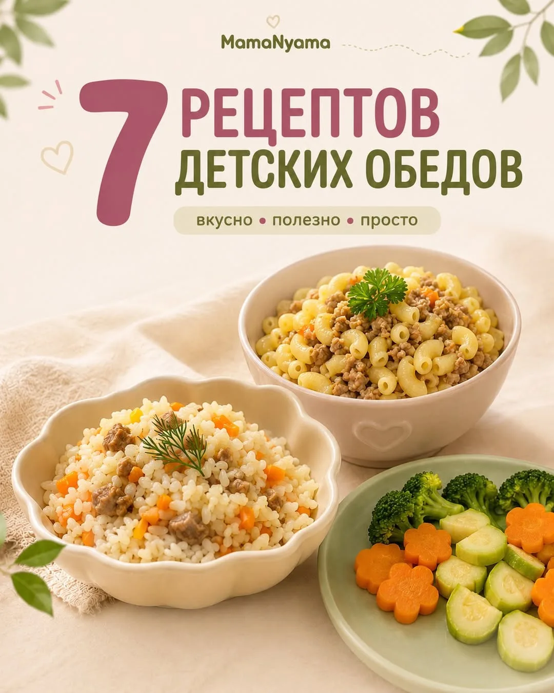 🍼 Подборка рецептов на обед для малышей