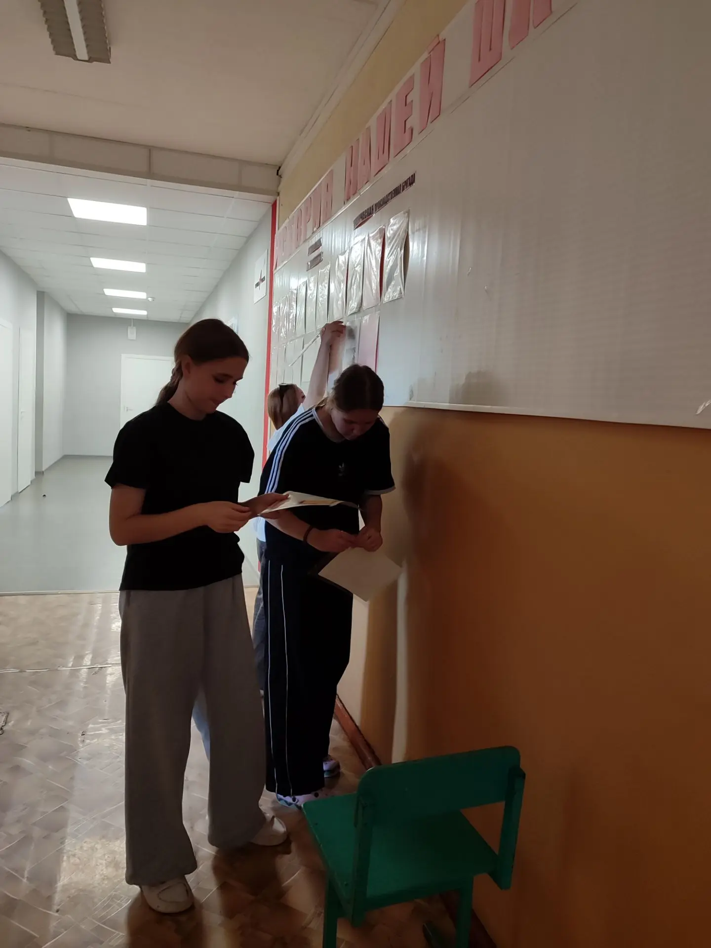 18 июня. Ребята работали на при школьном участке,  обновляли материалы для стендов, про...