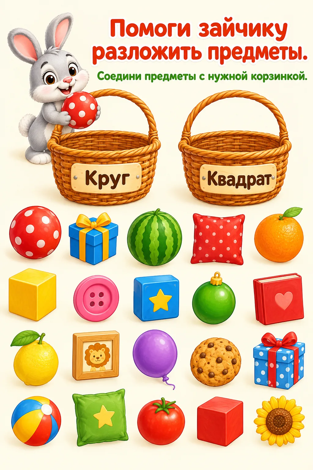 Изучаем геометрические фигуры #сортировка