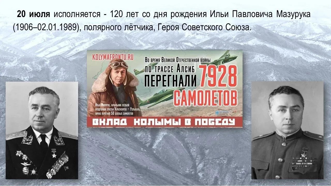 РУБРИКА: "ИХ ИМЕНАМИ МОЖНО ГОРДИТЬСЯ". 
Илья Мазурук: полярный ас и создатель легендарного «Алсиба»
