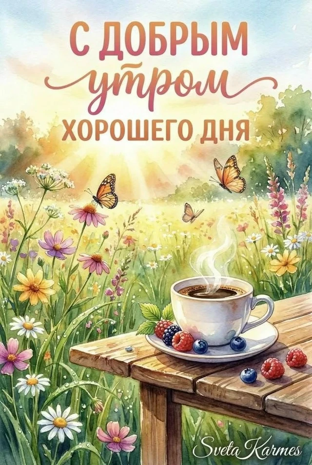 Доброе утро! От души желаем красивого, вдохновенного утречка, полного счастья, тепла, л...