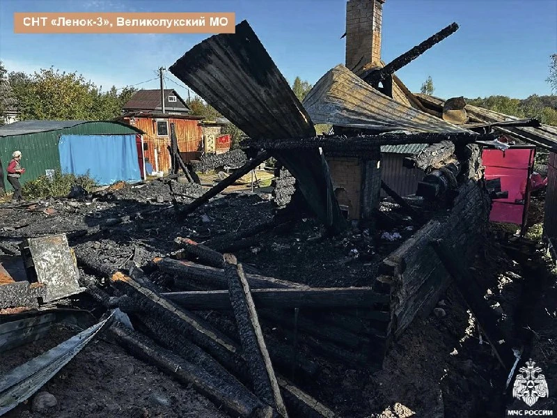 🔥 Пожар полностью уничтожил дом в СНТ «Ленок-3»