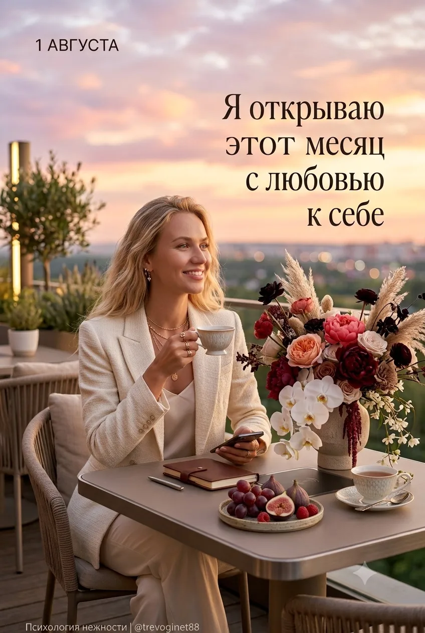 🌸 1 августа. Месяц твоей нежности.