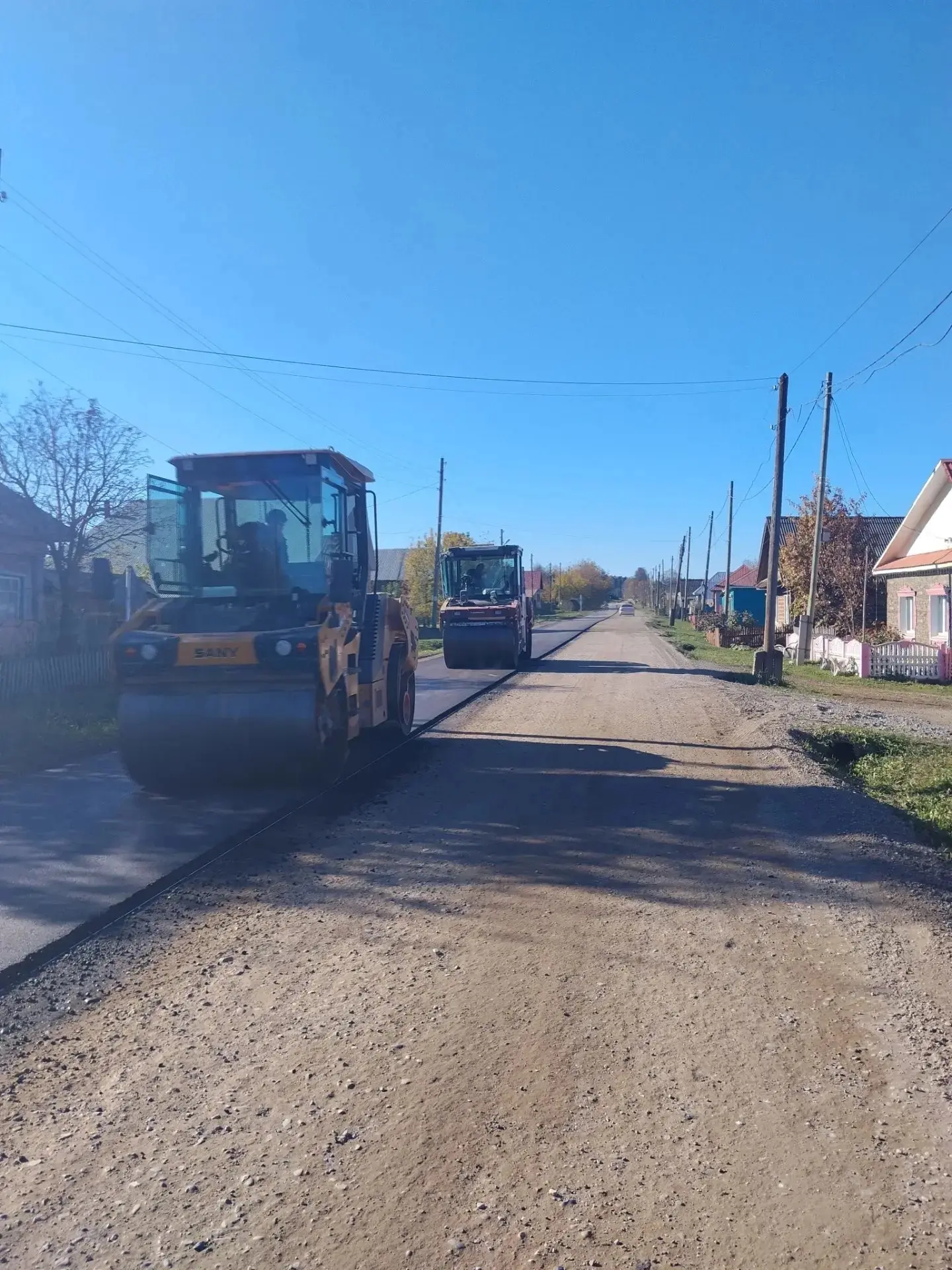 В селе Мазунино ремонтируется дорога 🚜