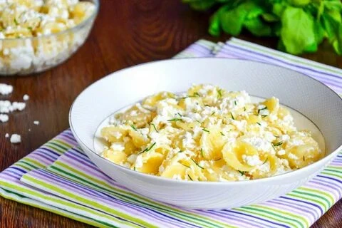 Сладкие макароны с творогом 🍝