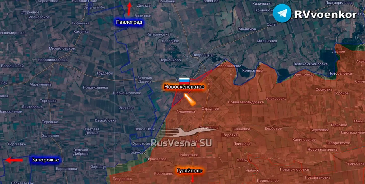‼️🇷🇺🇺🇦 Армия России освободила Новоскелеватое в Днепропетровской области, — Минобороны