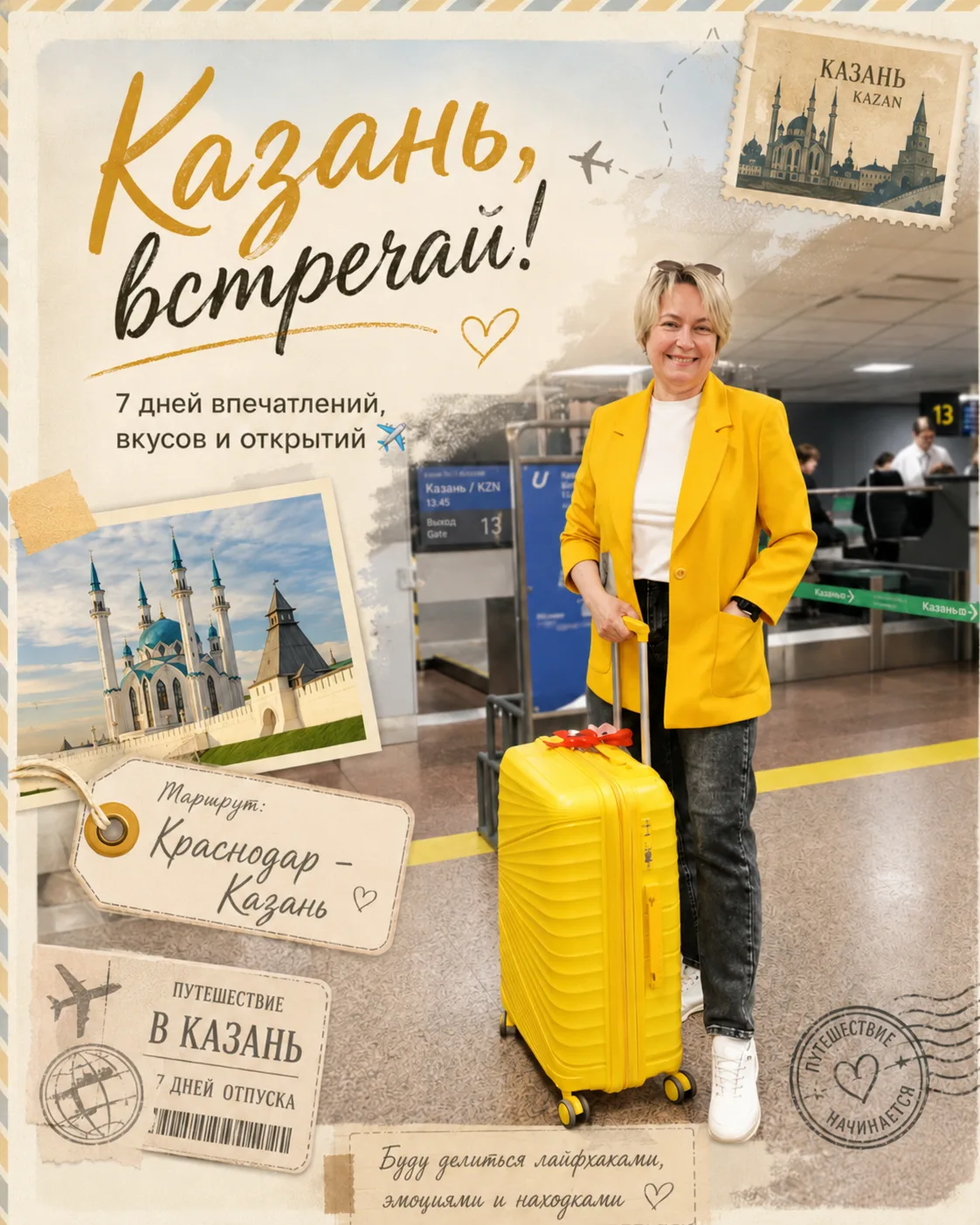 Не ищите меня неделю в Краснодаре — я улетела собирать впечатления в Казань ✈️