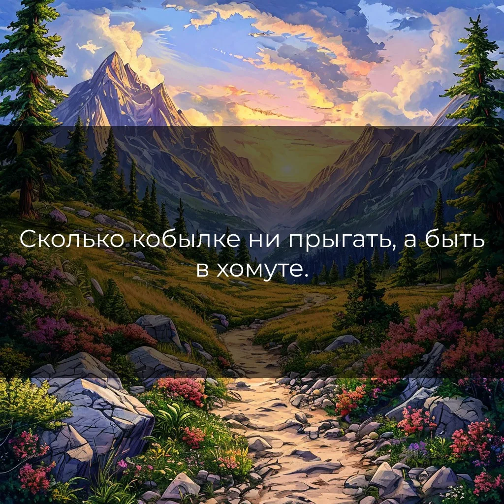 Сколько кобылке ни прыгать, а быть в хомуте.