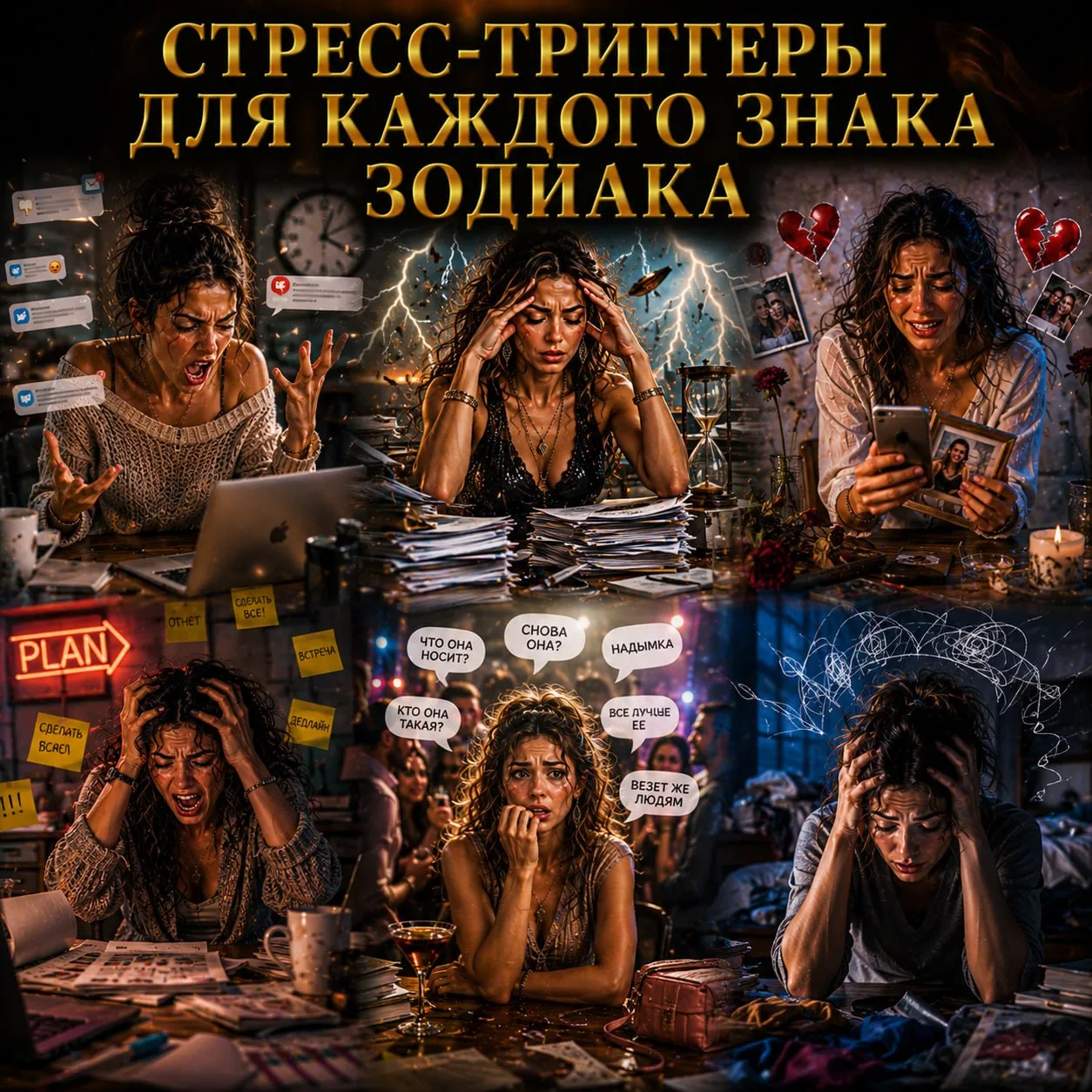 СТРЕСС-ТРИГГЕРЫ ДЛЯ КАЖДОГО ЗНАКА ЗОДИАКА
Что быстрее всего выбивает знак из равновесия, задевает ег