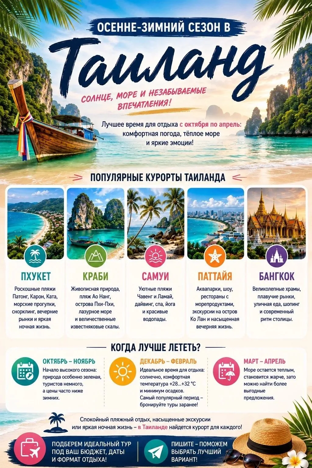 Подберем идеальный тур под ваш бюджет и формат отдыха!