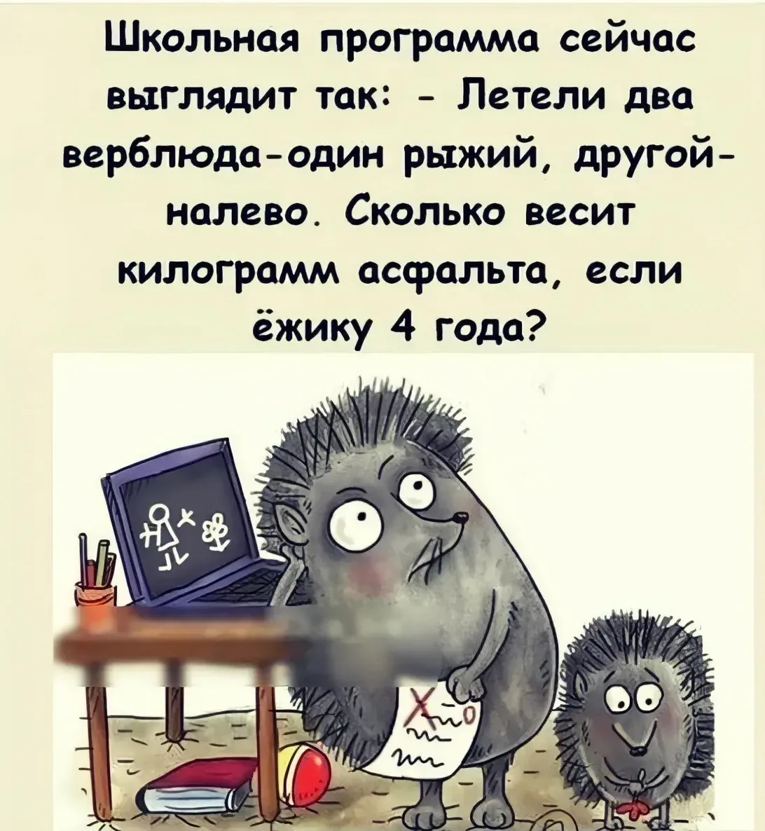 Узнали школьную программу?😅

Весёлая учительская