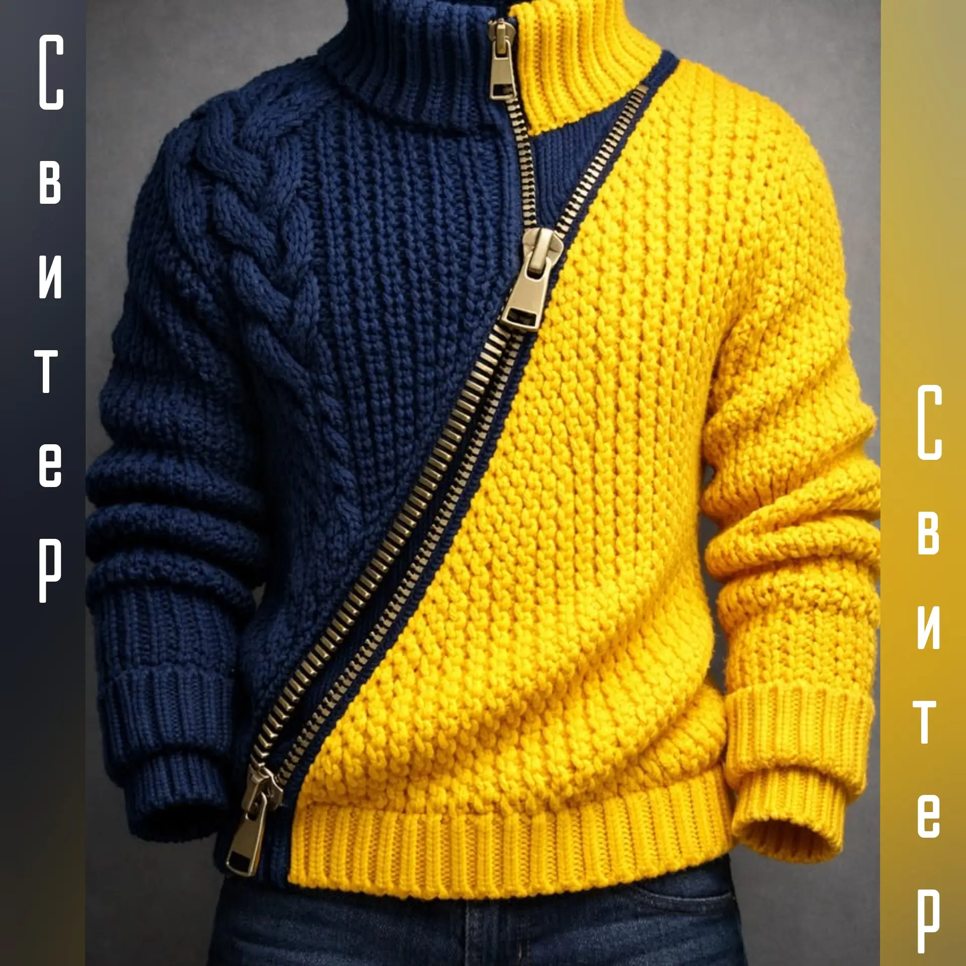 Неплохая идея для мужского свитера 👍