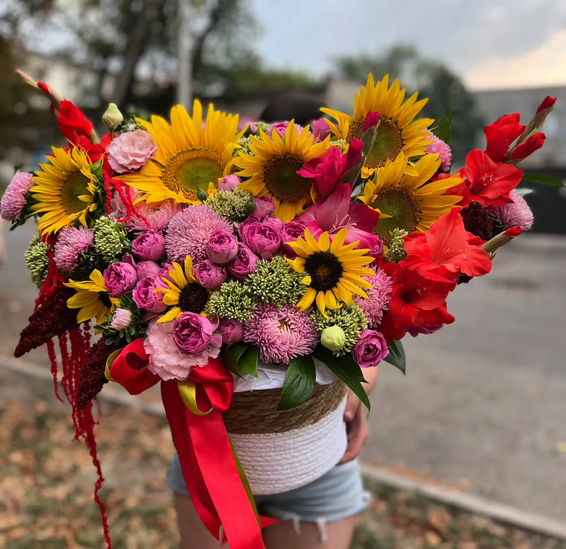 🌻Летняя композиция в корзине 😍