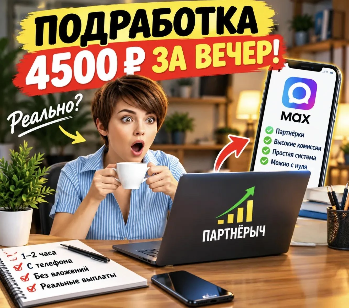 ‼️ ПОДРАБОТКА 4 500 ₽ ЗА ВЕЧЕР В MAX — РЕАЛЬНО С НУЛЯ?