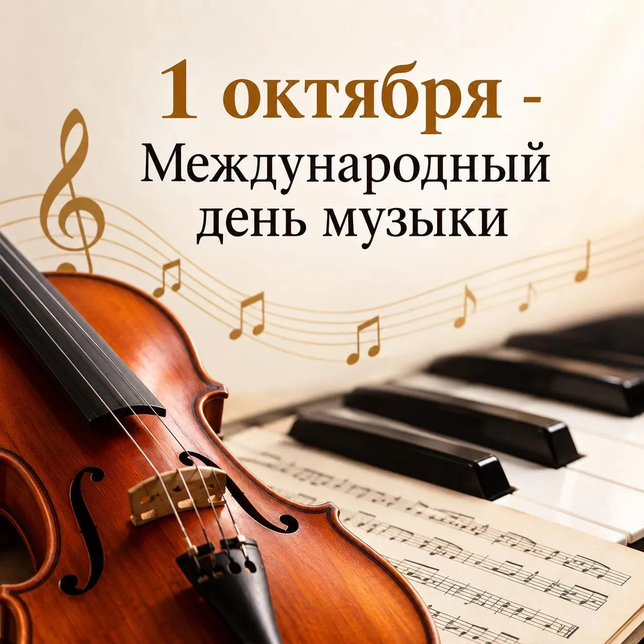 Сегодня, 1 октября, мы отмечаем Международный день музыки!
