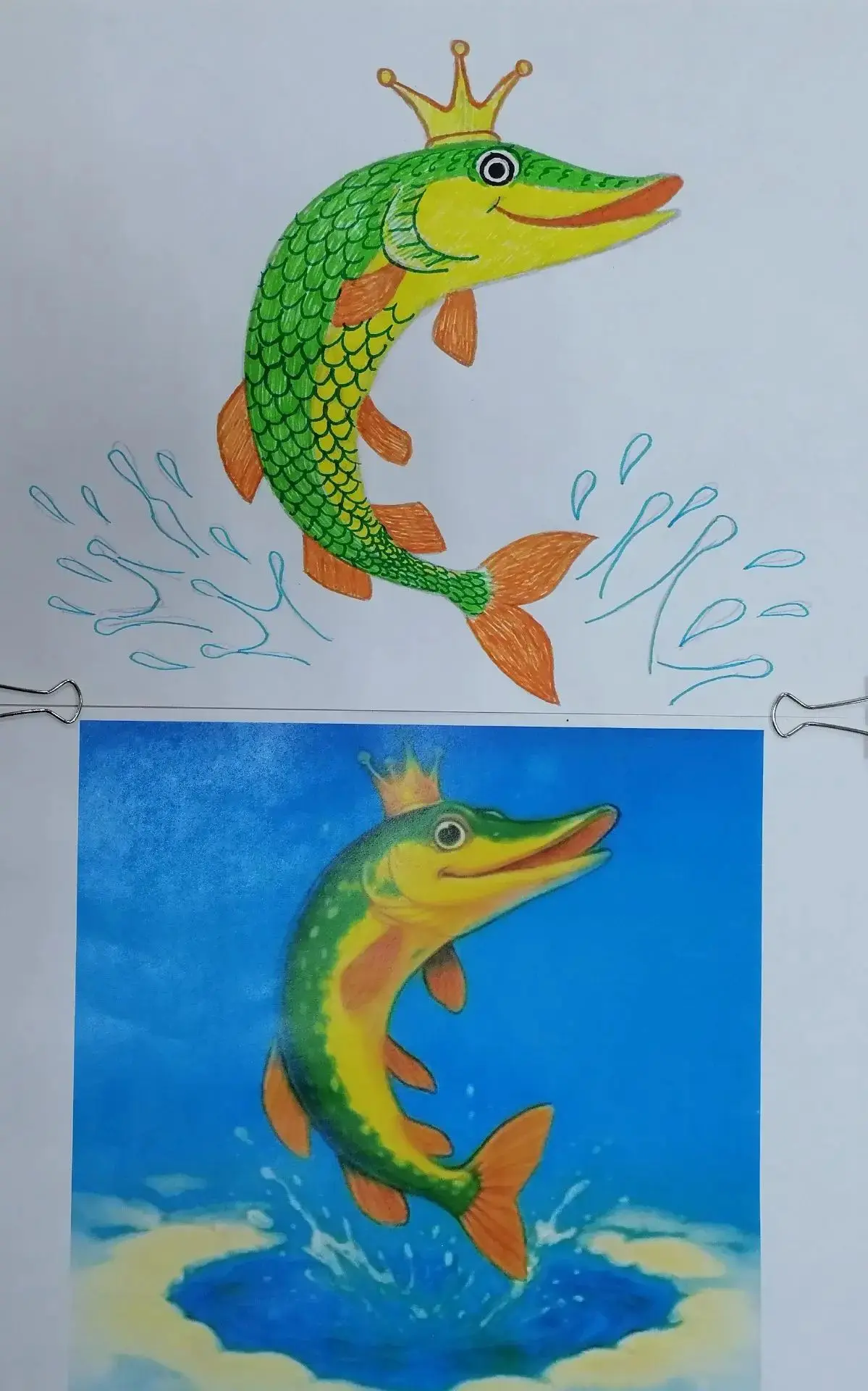 🐟 Волшебная щука: рисуем сказку «По щучьему велению»