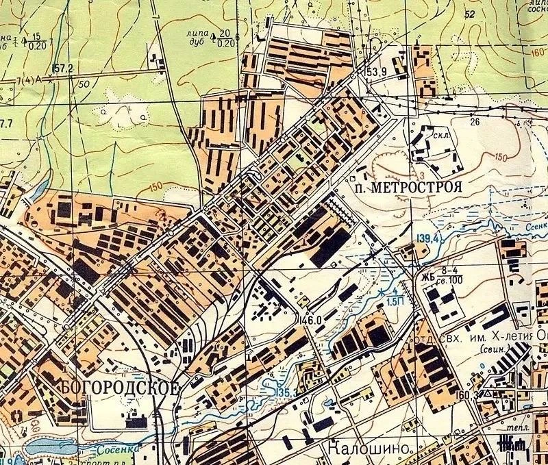 Так выглядел наш Метрогородок на карте Москвы 1964 года 👀
