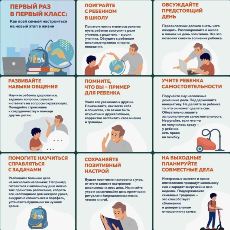 Советы родителям первоклассников