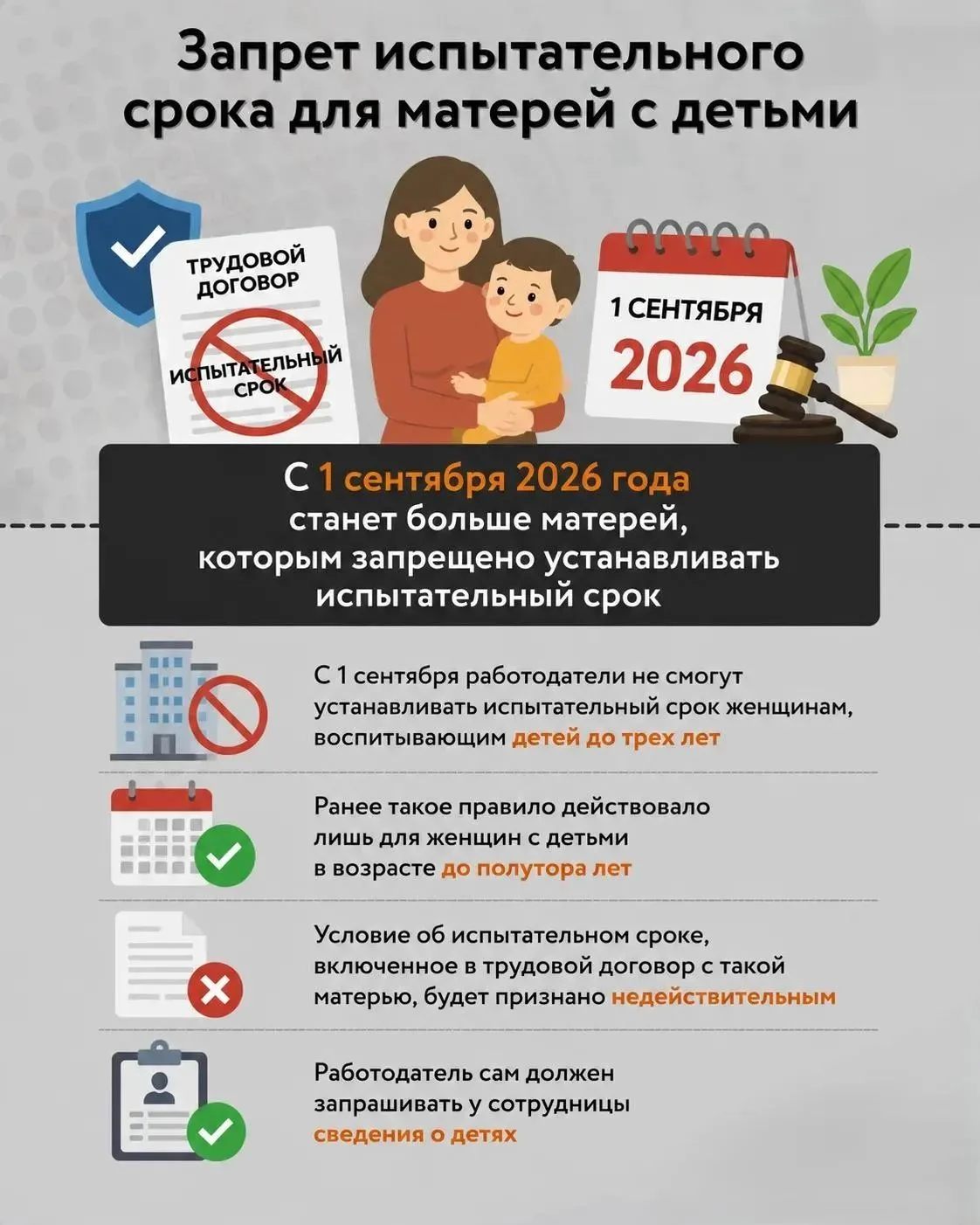 Важные изменения в Трудовом кодексе: новые гарантии для мам