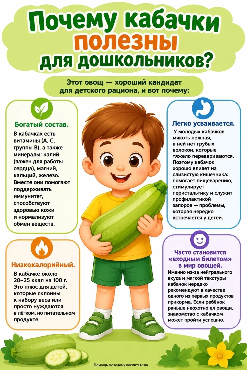 Серия инфолистов о пользе овощей.
