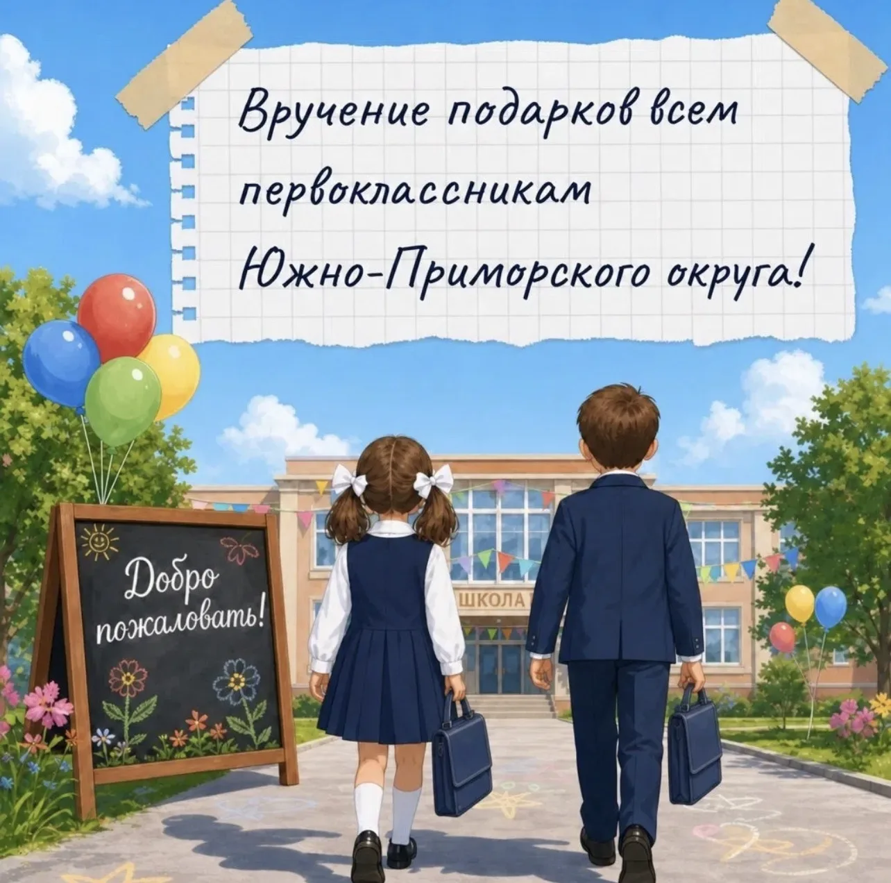 🔔 Уважаемые жители МО Южно-Приморский - родители первоклассников!